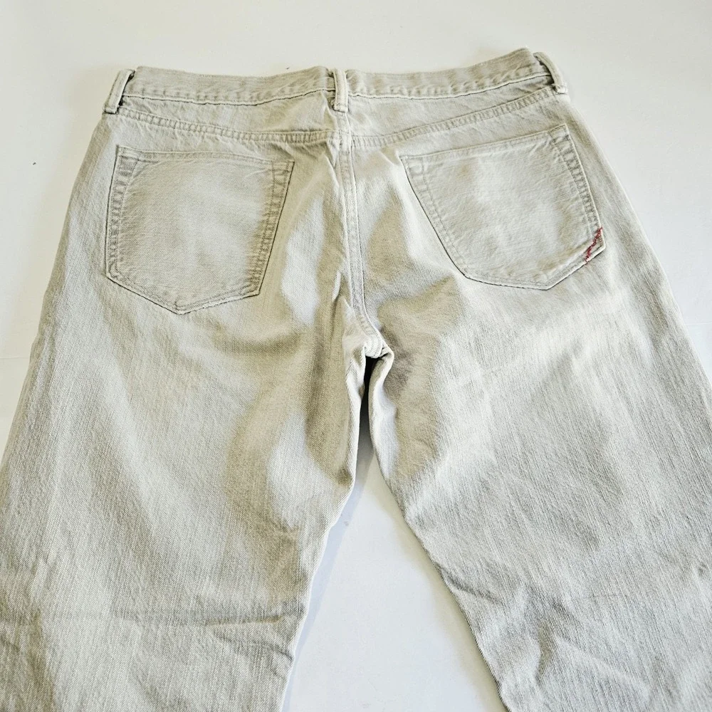 Banana Republic Straight Fit Men's Jeans Off White Size 33x32 Y2k